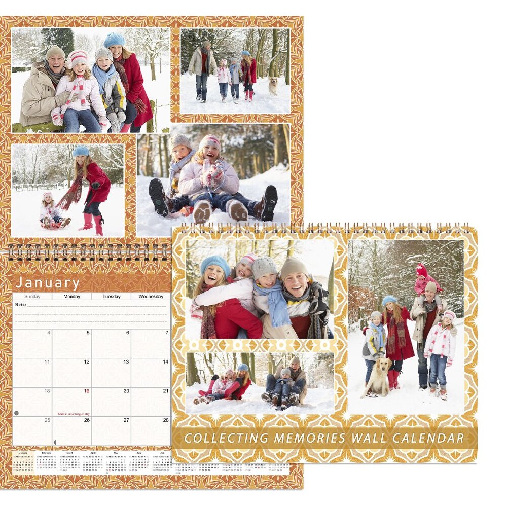 2027 Scrapbook Wall Calendar Spiral-bound - 12 Months Desktop #09